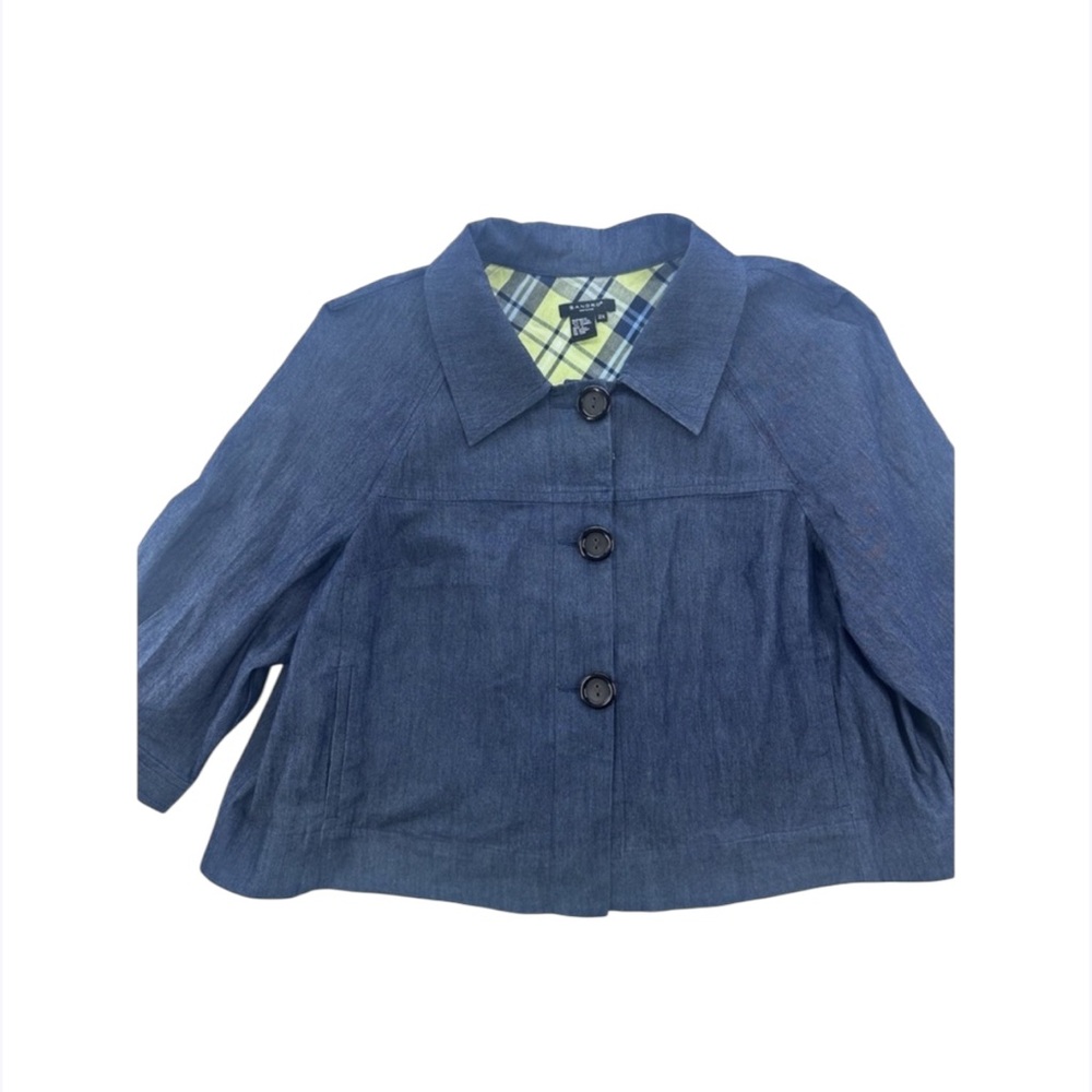 Sandro‎ Sportwear Demin crop Jacket Size 2X Blue